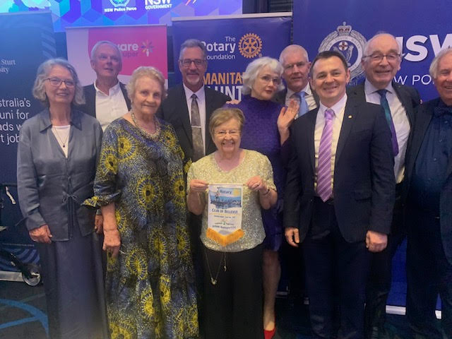 A Rotary NSW Police Officer of the Year Awards, Ann Webb was presented with the flag of Sydney Rotary Club.