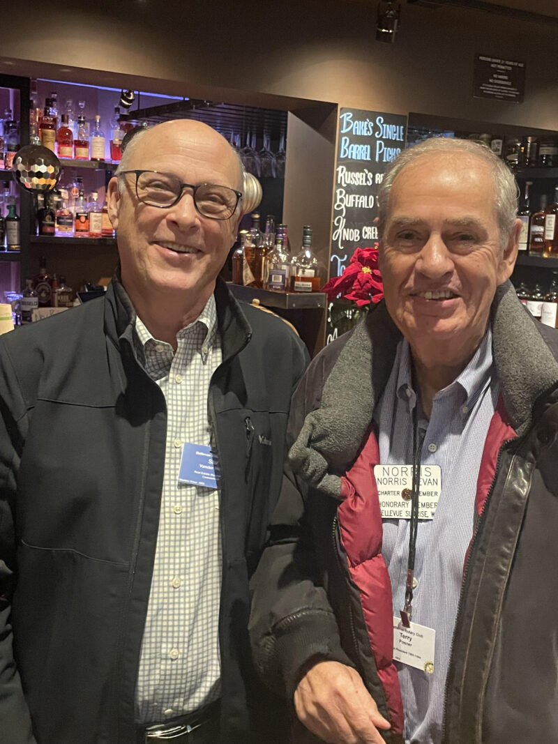 Would you believe this duo represents a combined 94 years in the Bellevue Rotary Club?